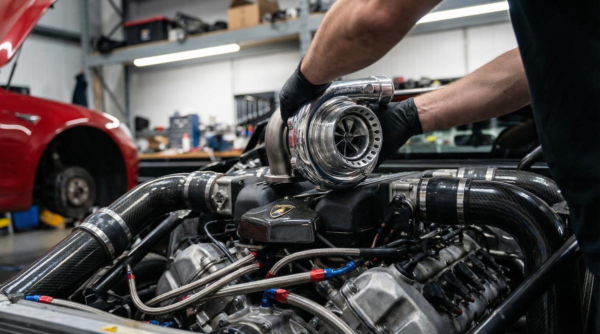 小蓝视频汽车改装视频-V12引擎涡轮增压改装